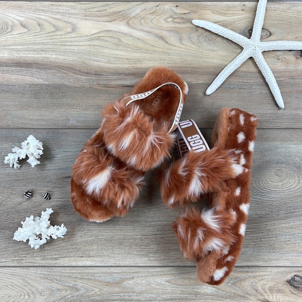 🍃🔆UGG- OH YEAH FLUFF YEAH SLIDE TIE DYE🔆🌴 - Picture 1 of 13